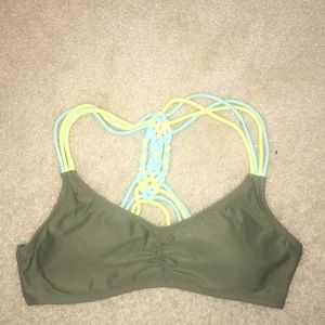Super cute army green bikini top from target